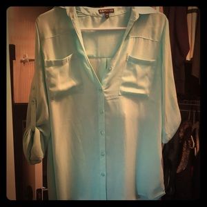 Express Portofino Teal/Aqua Shirt